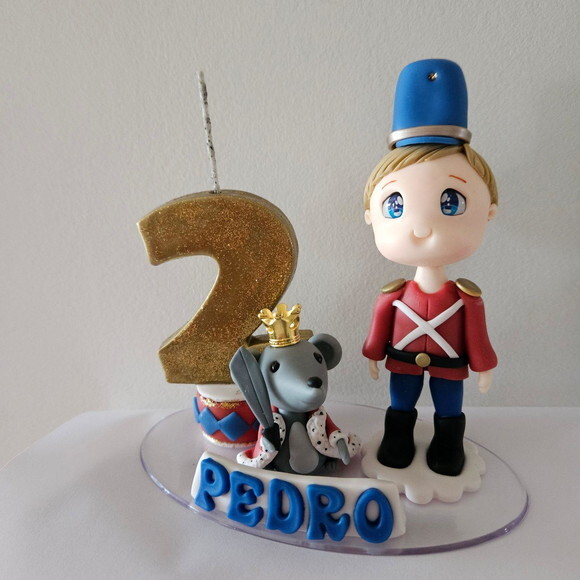 Topo de Bolo com Soldadinho de Chumbo Quebra Nozes