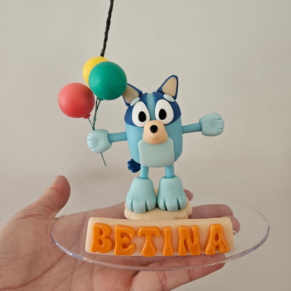 Topo de Bolo de Aniversário Blue ou Bingo