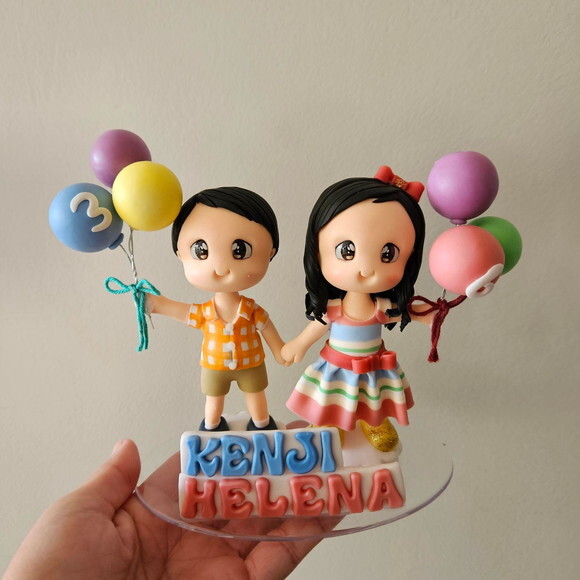 Topo de Bolo de Aniversário em Conjunto