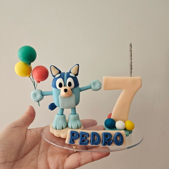 Topo de Bolo de Aniversário Bluey