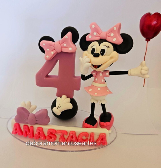 Topo de Bolo de Aniversário Mini Ratinha