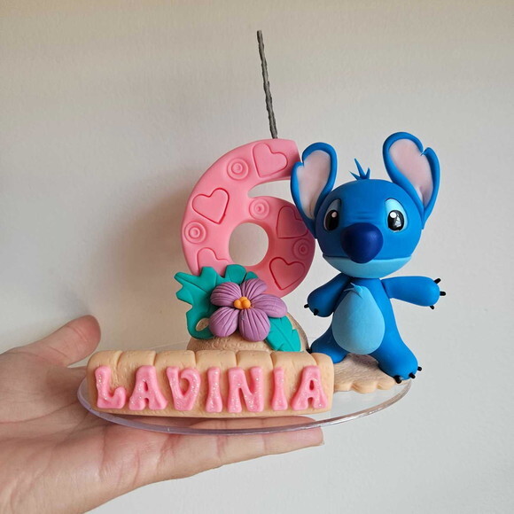 Topo de Bolo de Aniversário Stitch