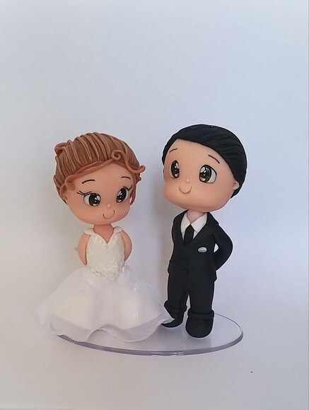 Topo de Bolo Noivinhos Casamento Biscuit