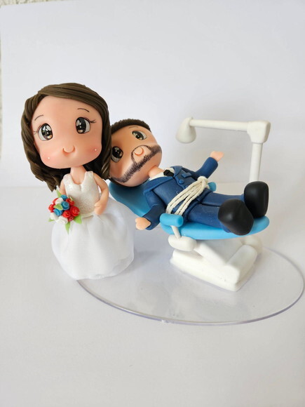 Topo de Bolo Noivinhos Casamento Cenário