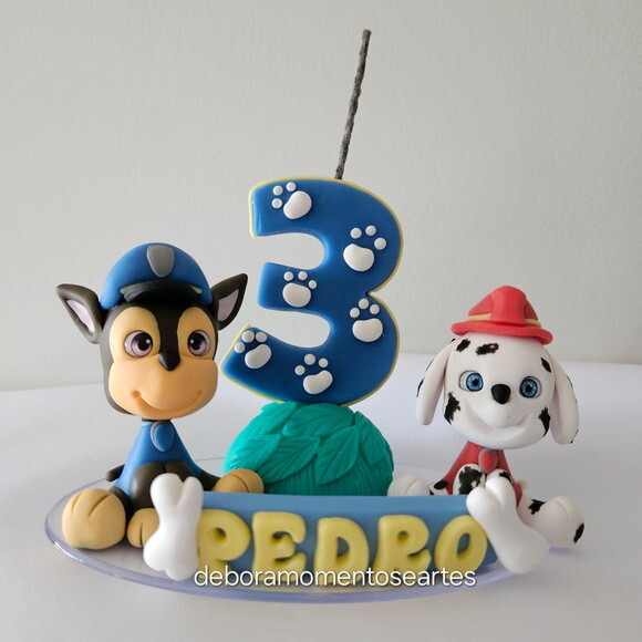 Topo de Bolo Patrulha Personalizado