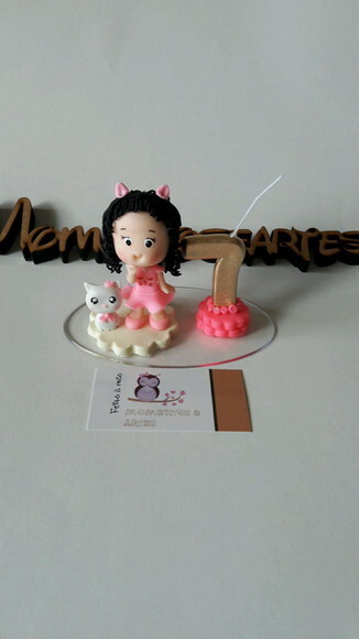 Topo de Bolo Princesa Gatinha com Gatinho Biscuit