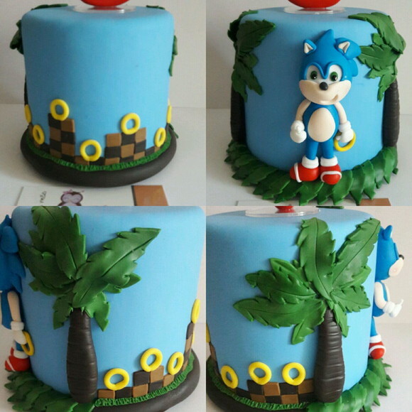 Topo de Bolo Sonic Biscuit