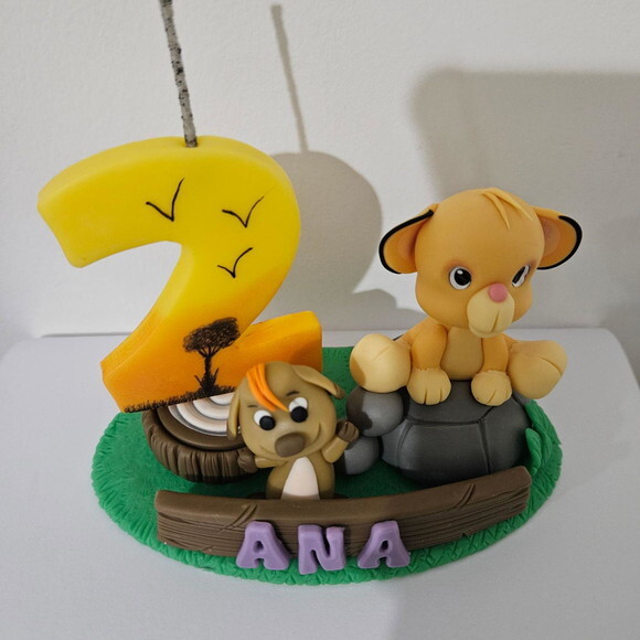 Topo de Bolo Vela Rei Leão