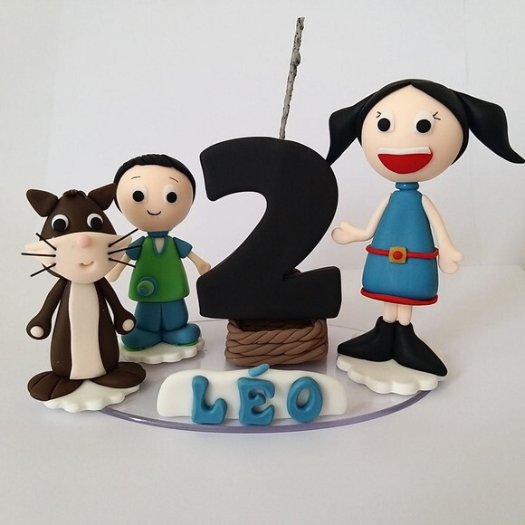 Topo de Bolo Vela Show da Luna