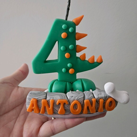 Vela Dinossauro Biscuit