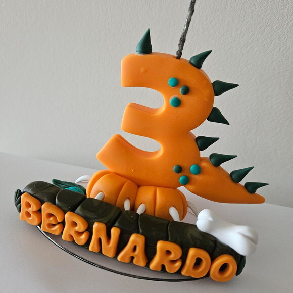 Vela Dinossauro Biscuit