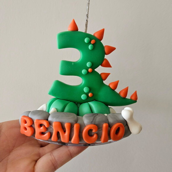 Vela Dinossauro Biscuit