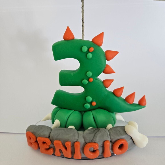 Vela Dinossauro Biscuit