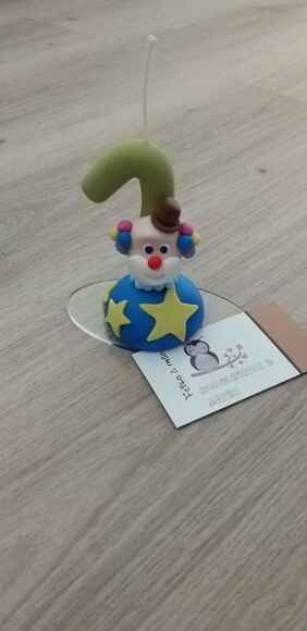 Vela Palhaço de Circo Biscuit com o Nome