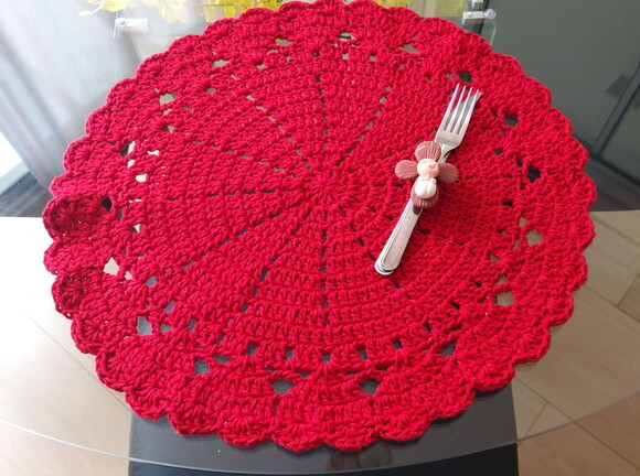 8 Souplast de Crochê Detalhe Coração