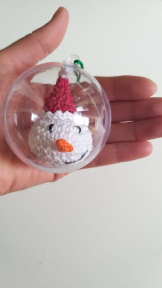 Bola de Natal Boneco Amigurumi