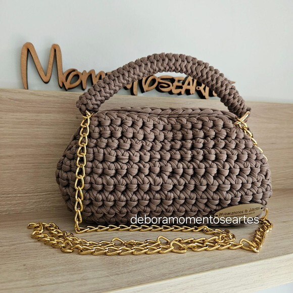 Bolsa de Crochê Clucht Transversal/mao