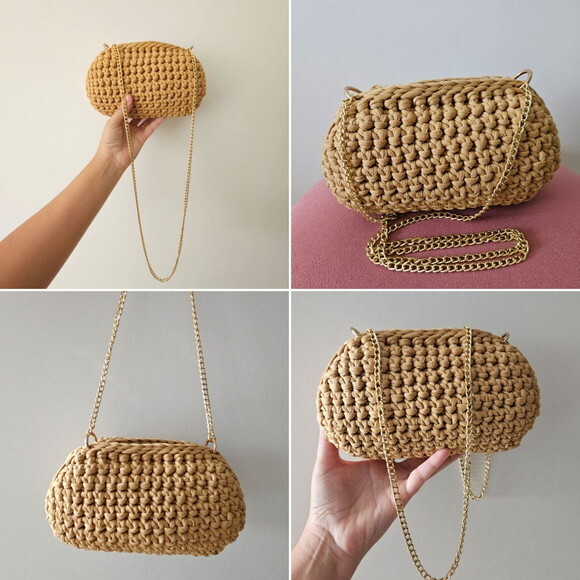 Bolsa de Crochê Clucht Transversal/mao