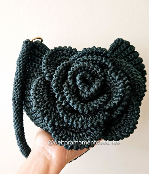 Bolsa de Crochê Flower Moderna