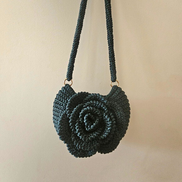 Bolsa de Crochê Flower Moderna