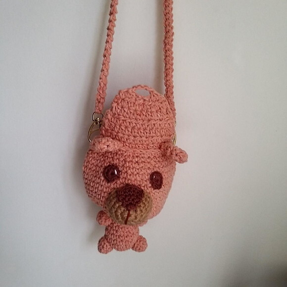 Bolsa de Crochê Infantil Ursinho