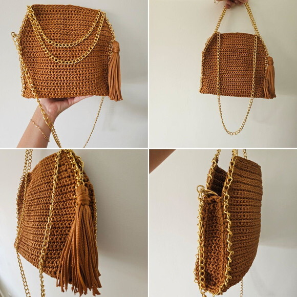 Bolsa de Crochê Tote Luxo