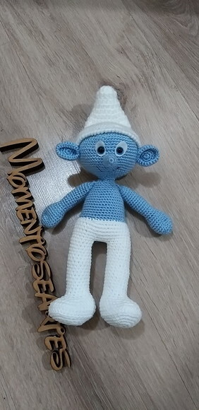 Boneco Smurf Amigurumi