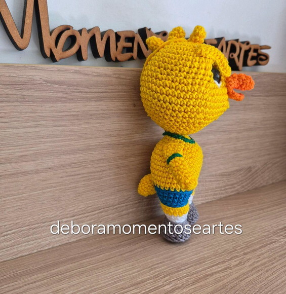 Canarinho Mascote Brasil Amigurumi