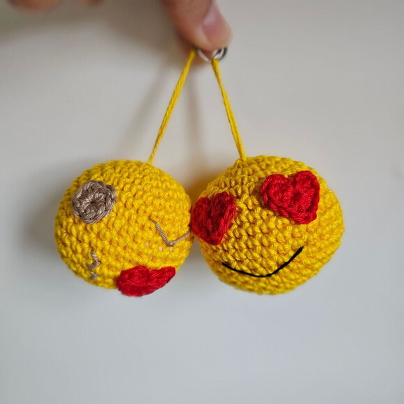 Chaveirinho Emojis Whats Amigurumi Lembrancinha