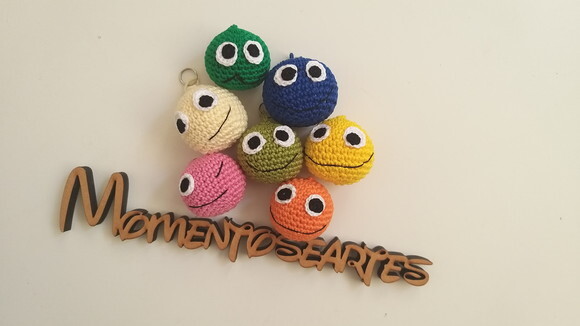 Chaveirinho Emojis Divertidos Amigurumi Lembrancinha