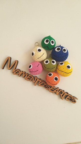 Chaveirinho Emojis Divertidos Amigurumi Lembrancinha