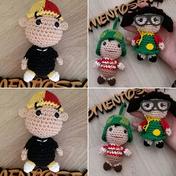 Chaves amigurumi bonequinho lembrancinhas valor unitario