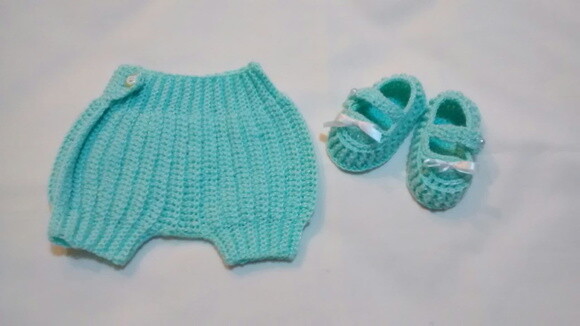 Conjunto Para Bebê 3 Peças Em Crochê + Brinde