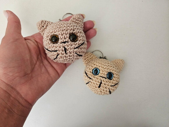 Gatinho Chaveiro de Crochê Amigurumi