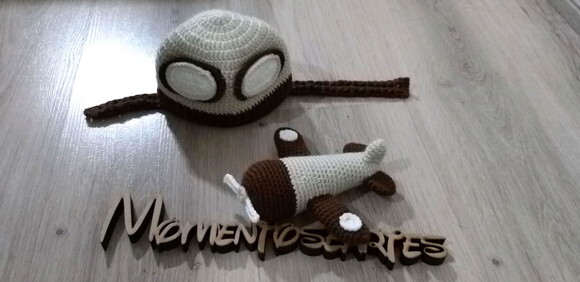Kit de crochê infantil Touca e amigurumi