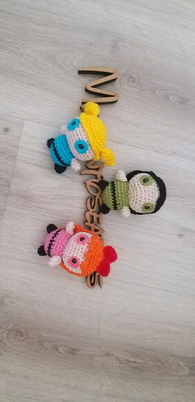 Lembrancinha as Poderosas Amigurumi Bonequinho