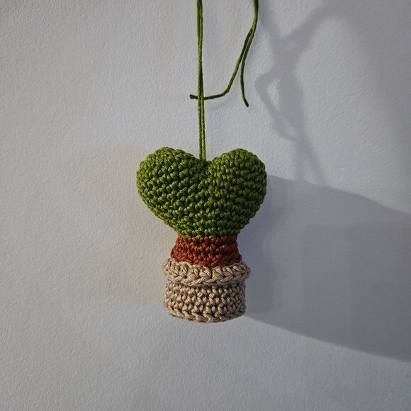 Lembrancinha Cacto Coração Amigurumi