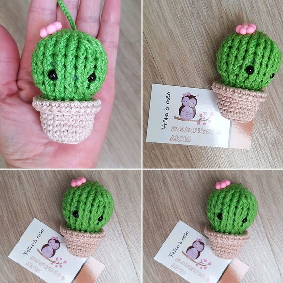 Lembrancinha Cacto no Vasinho Amigurumi Crochê