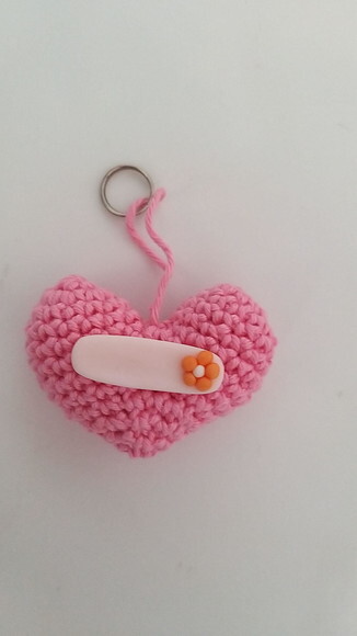 Lembrancinha Coração Amigurumi Personalizado Chaveirinho