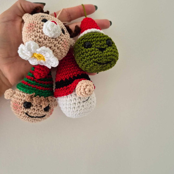 Lembrancinha de Natal Bolinhas Chaveirinhos ou Enfeite