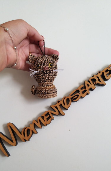 Lembrancinha gatinho amigurumi chaveiro