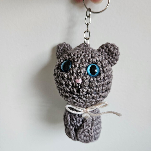 Lembrancinha gatinho amigurumi chaveiro