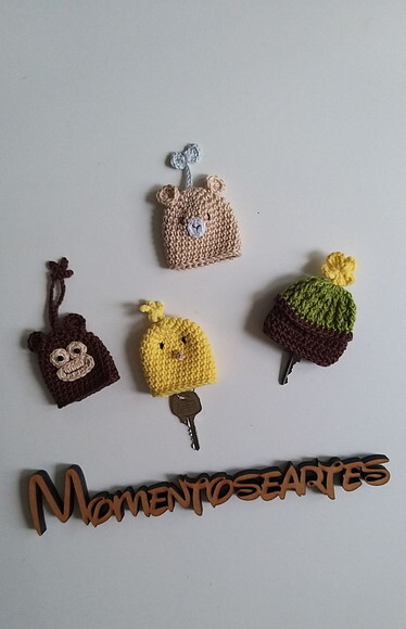 Lembrancinha Guarda Chaves Safari Amigurumi Chaveiro