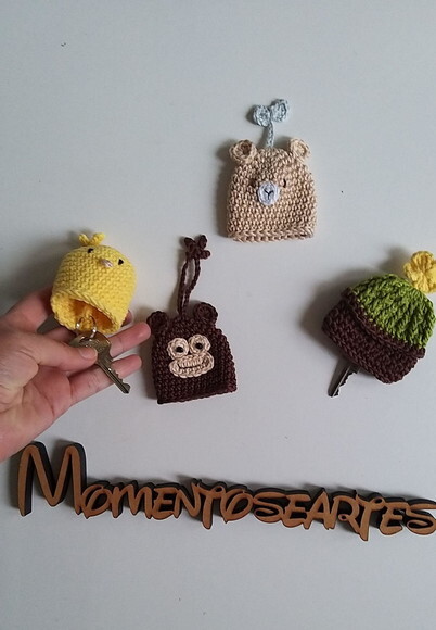Lembrancinha Guarda Chaves Safari Amigurumi Chaveiro