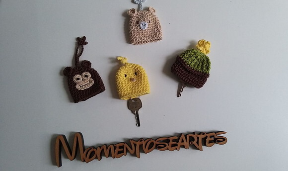 Lembrancinha Guarda Chaves Safari Amigurumi Chaveiro