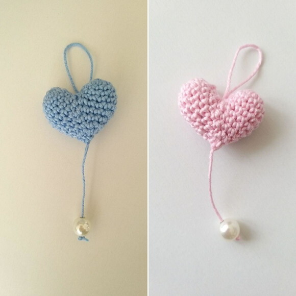 Lembrancinha Mini Coração Amigurumi com Pérola