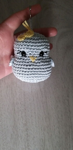 Lembrancinha nascimento passarinho de crochê