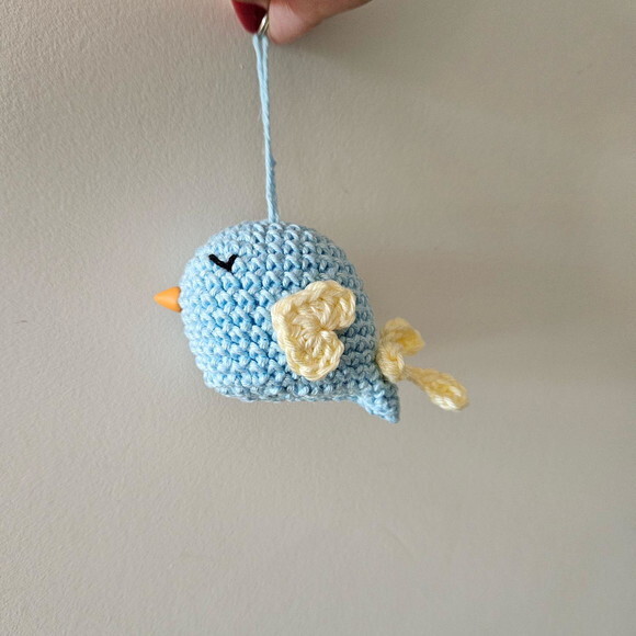 Lembrancinha Nascimento Passarinho de Crochê