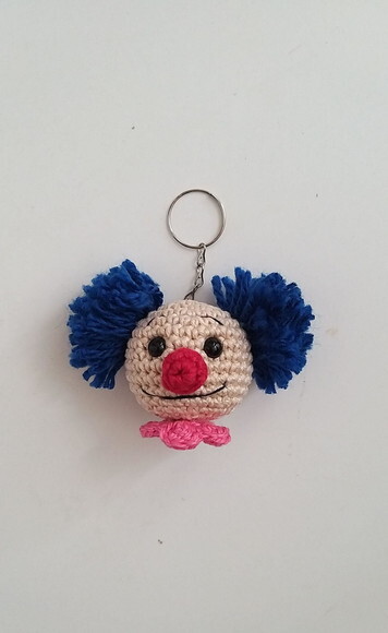 Lembrancinha Palhacinho Amigurumi Chaveirinho
