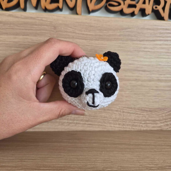 Lembrancinha Panda Amigurumi Chaveiros